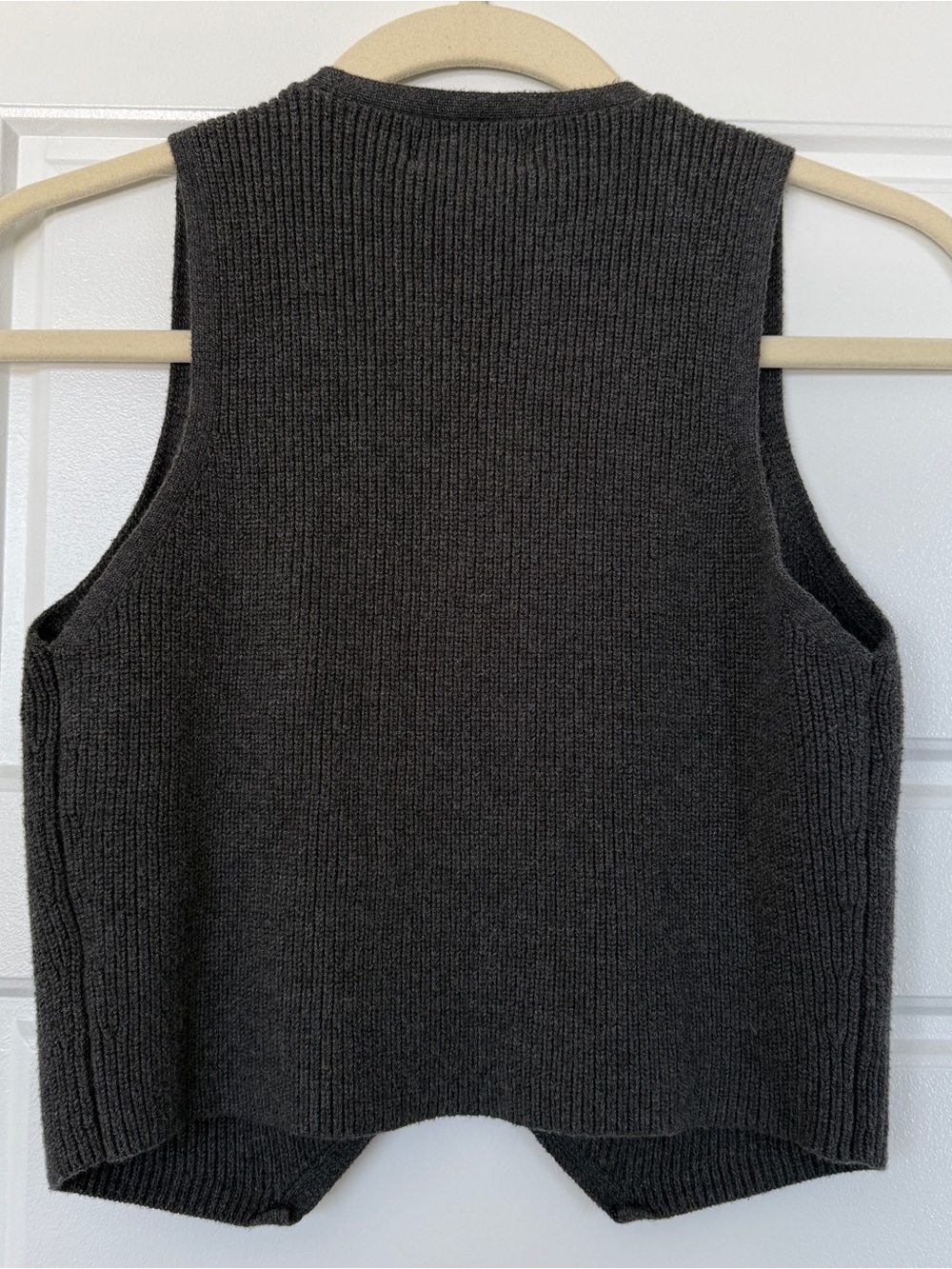 Universal Thread Charcoal Ribbed Knit Button Vest - Picture 2 of 3